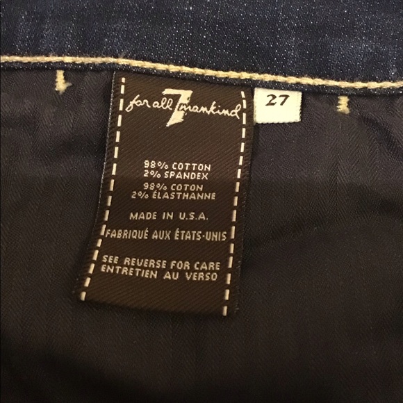 7 for all mankind denim jean mini skirt size 27 - Picture 2 of 12